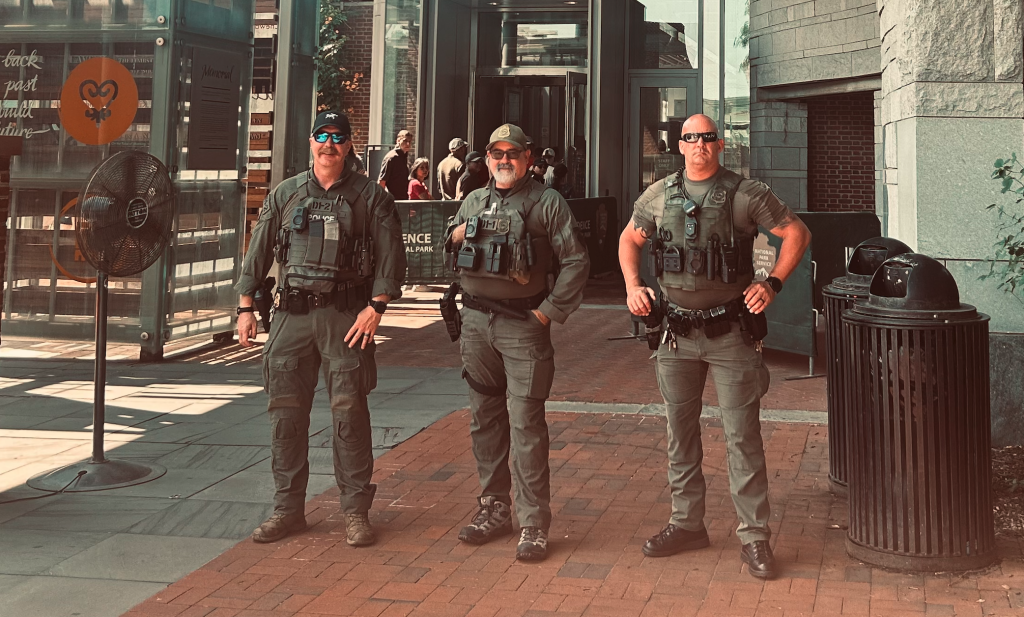 Federal Park Police guarding Presidents House Exhibit Philadelphia