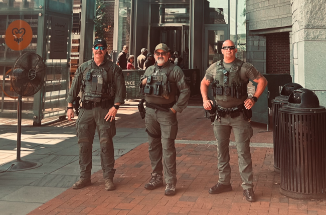 Federal Park Police guarding Presidents House Exhibit Philadelphia